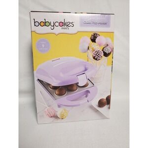 Babycakes Mini's Ceramic Coated Cake Pop Maker CPM-201 Purple Makes‎ 9 ● NIB